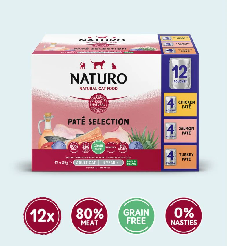 Naturo Cat Paté 85g pouch Variety 12pack