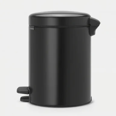 Brabantia New lcon Pedal Bin Matt Black -5L - Image 2