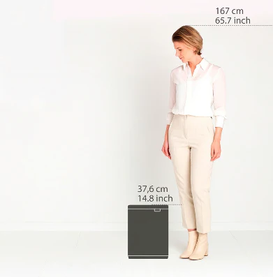 Brabantia Bo Waste Bin White -12L - Image 3