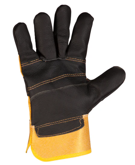 Heavy Duty Rigger Gloves Black & Yellow - Image 2