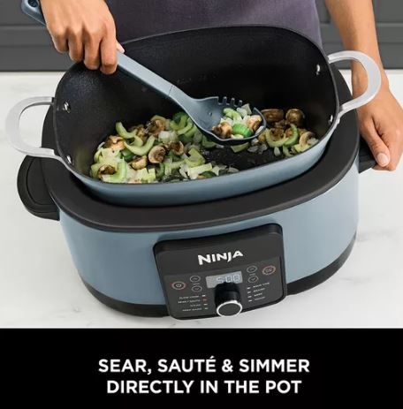 NINJA Food Cooker 8-in-1 Slow Cooker 8L - Sea Salt Grey - Image 3