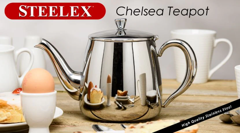 48oz Chelsea Teapot S/steel Steelex 1.45 Litre