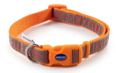 Ancol Reflective Bone Collar Orange - Image 3