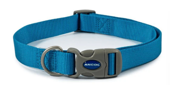 Ancol Viva Blue Nylon Adjustable Dog Collar