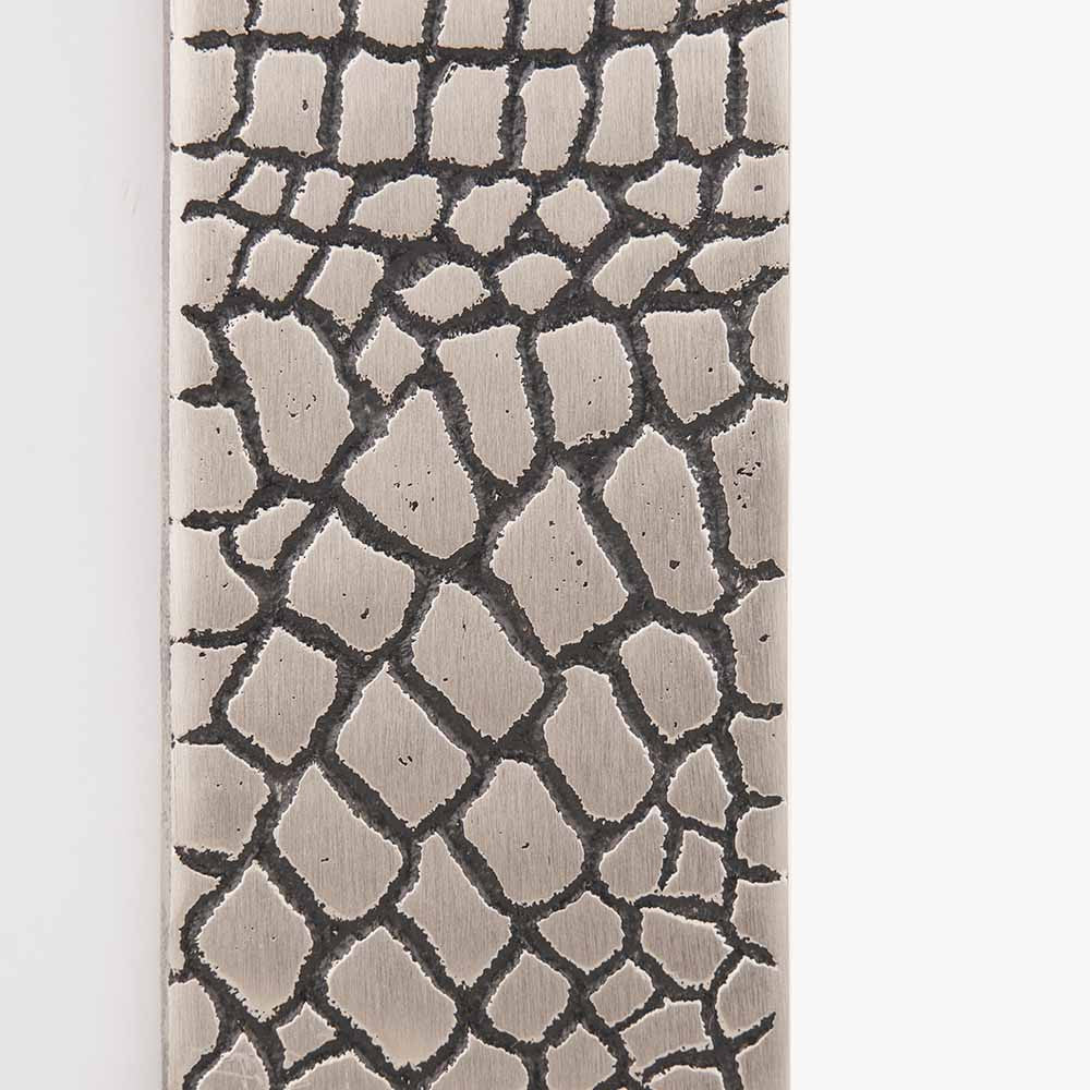 Antique Silver Metal Croc Print 5 x 7" Photo Frame - Image 7