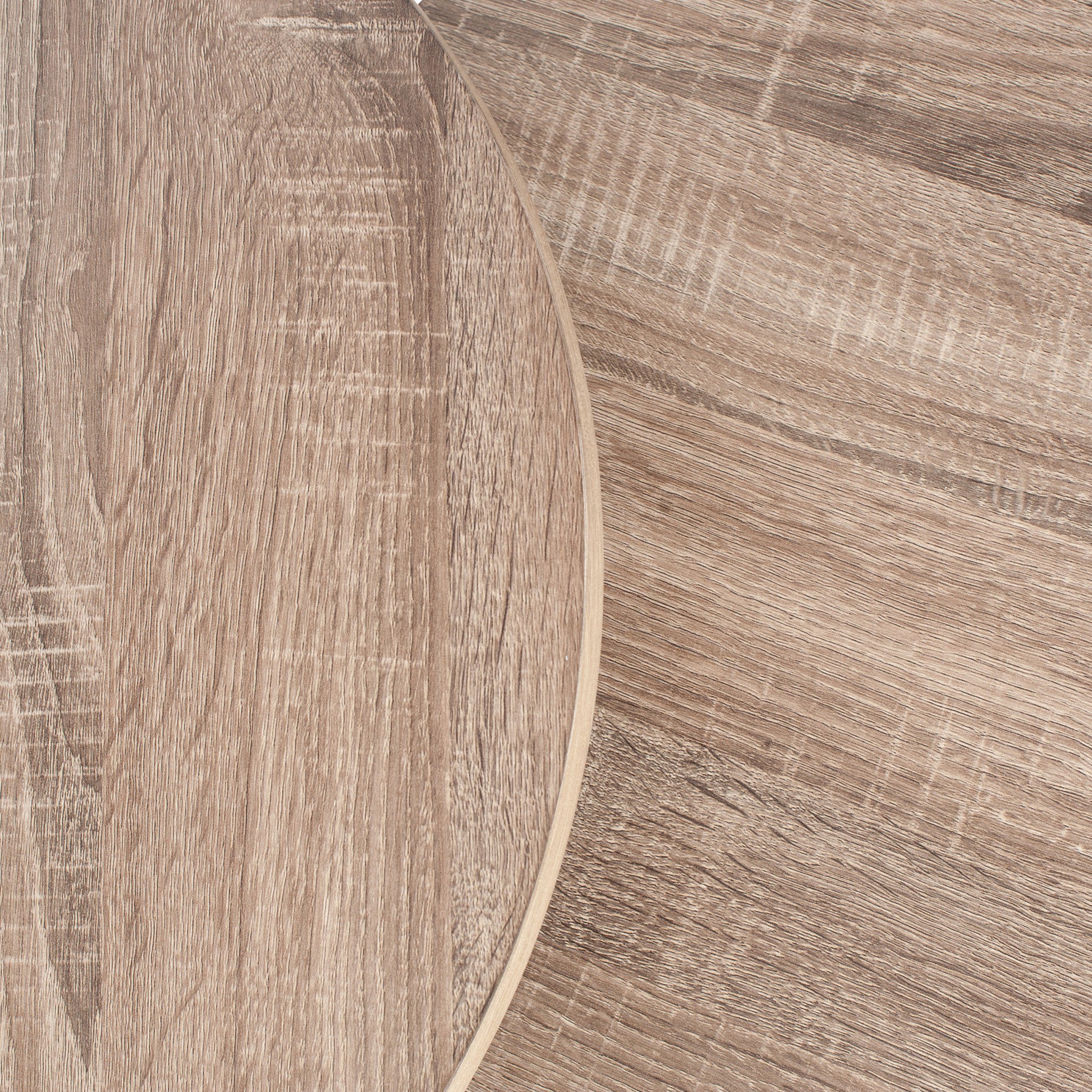 Atri Dark Oak Wood Veneer and Black Metal Coffee Table - Image 4