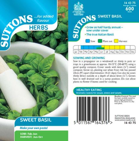 Basil 'Sweet' - Herb Seeds - Image 3