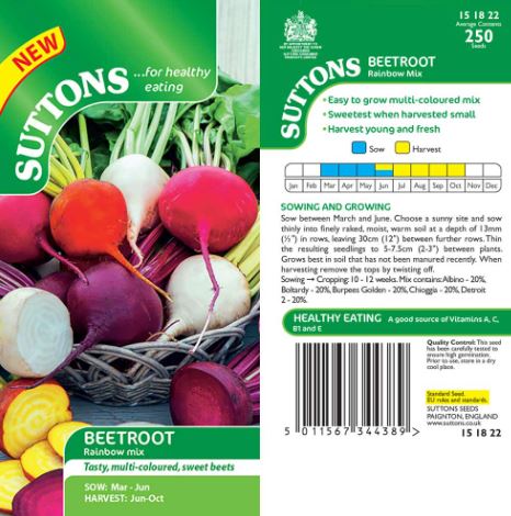 Beetroot 'Rainbow Mix' - Seeds - Image 3