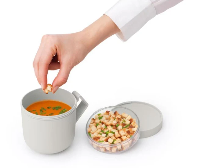 Brabantia Make & Take Soup Mug 0.6L - Light Grey - Image 2