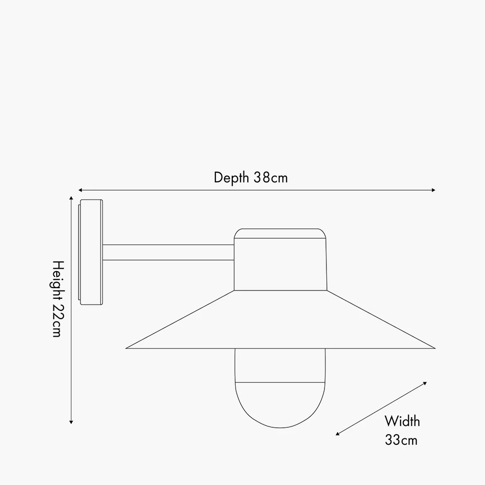 Carina Dark Grey Metal Outdoor Wall Light - Image 8