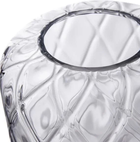 Clear Glass Diamond Optic Vase Large - Image 3