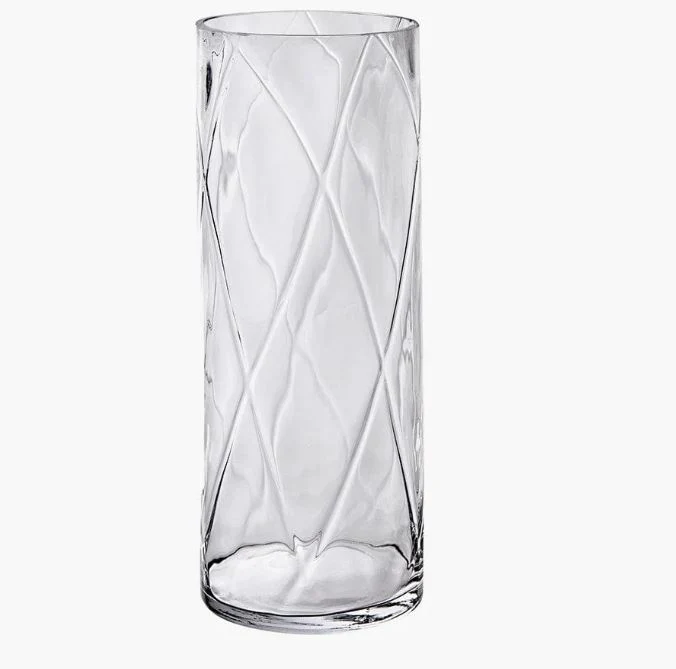 Clear Glass Optic Vase Large - Image 2