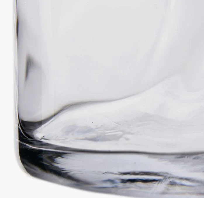 Clear Glass Optic Vase Large - Image 5
