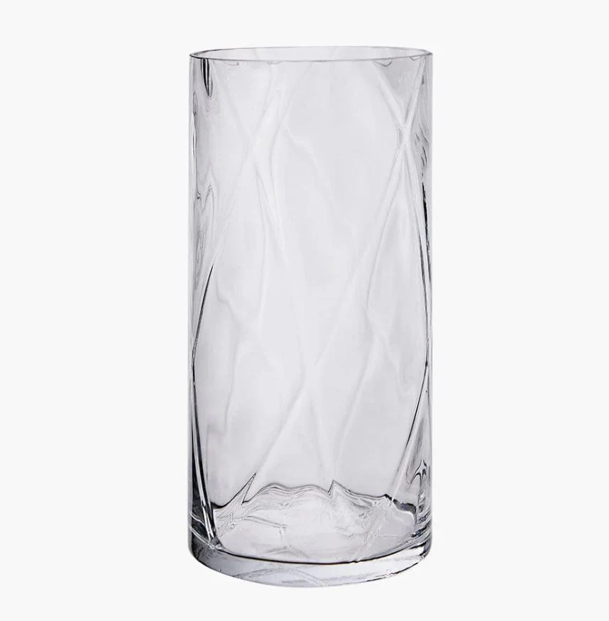 Clear Glass Optic Vase Medium - Image 2
