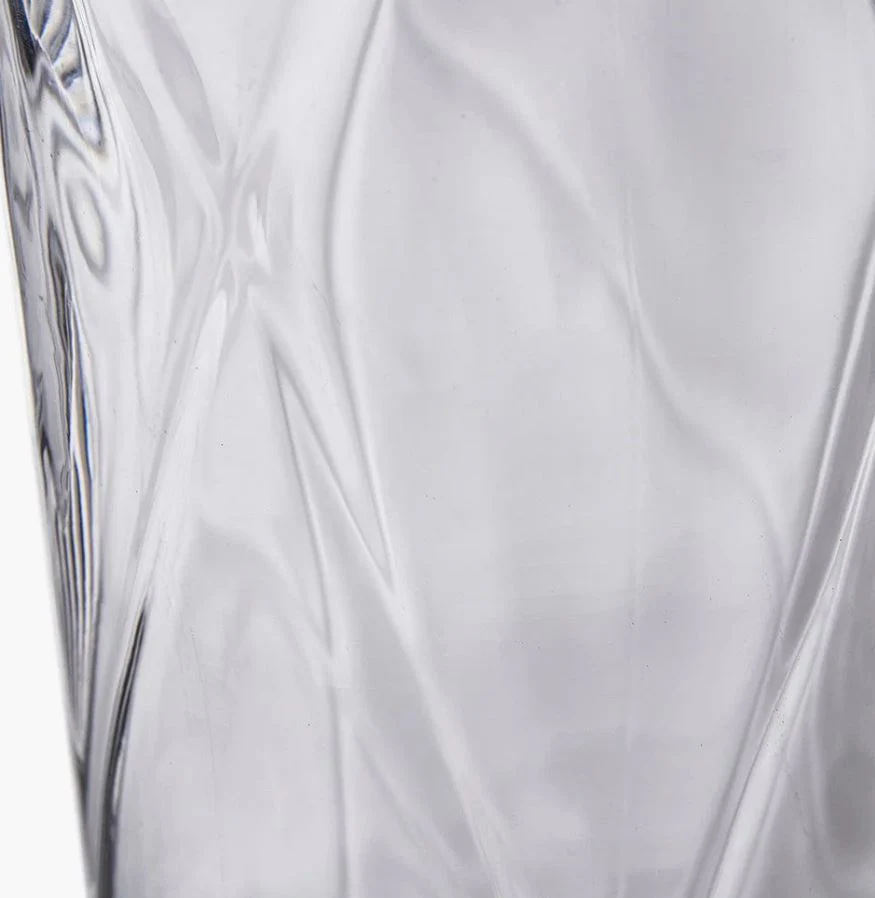 Clear Glass Optic Vase Medium - Image 4