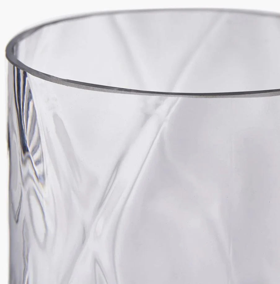 Clear Glass Optic Vase Medium - Image 5