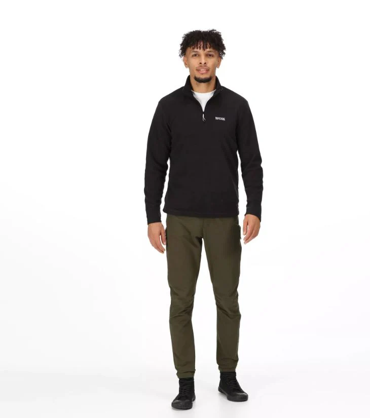 Regatta Men's AW23 Thompson Lightweight Half Zip Fleece | Black - Image 5