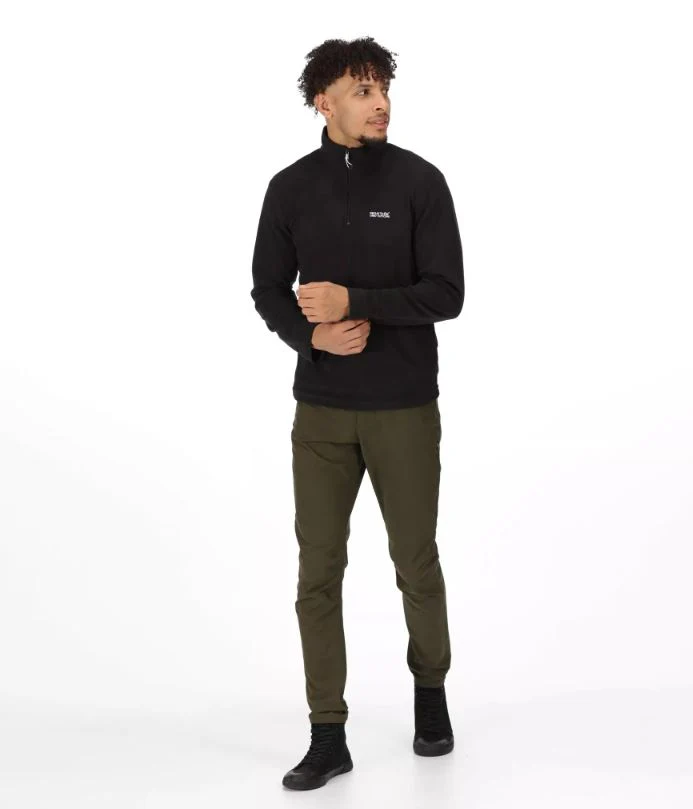 Regatta Men's AW23 Thompson Lightweight Half Zip Fleece | Black - Image 6
