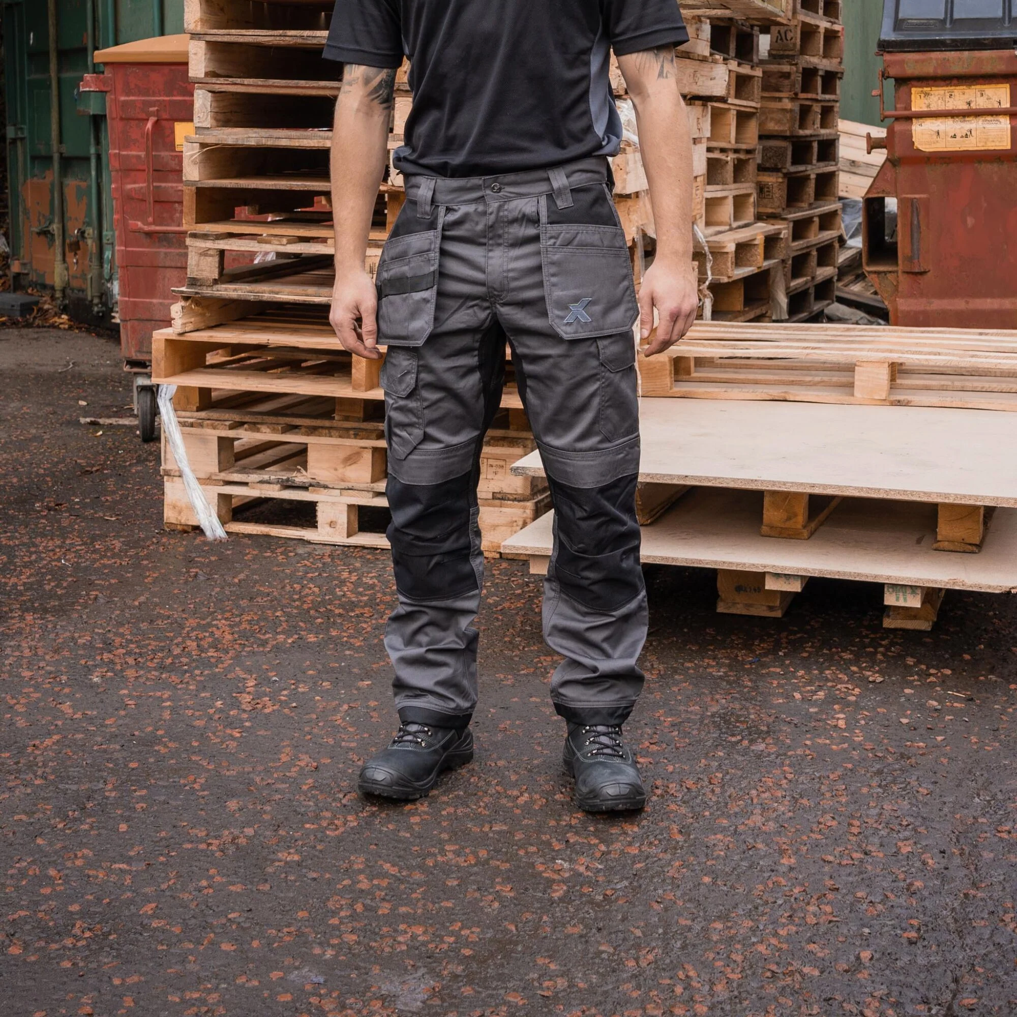 Xpert Core Stretch Work Trouser Grey/black - Image 3