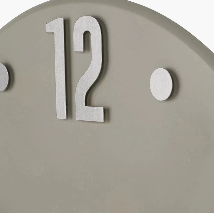 Cool Grey and Silver Metal Retro Wall Clock - Image 5