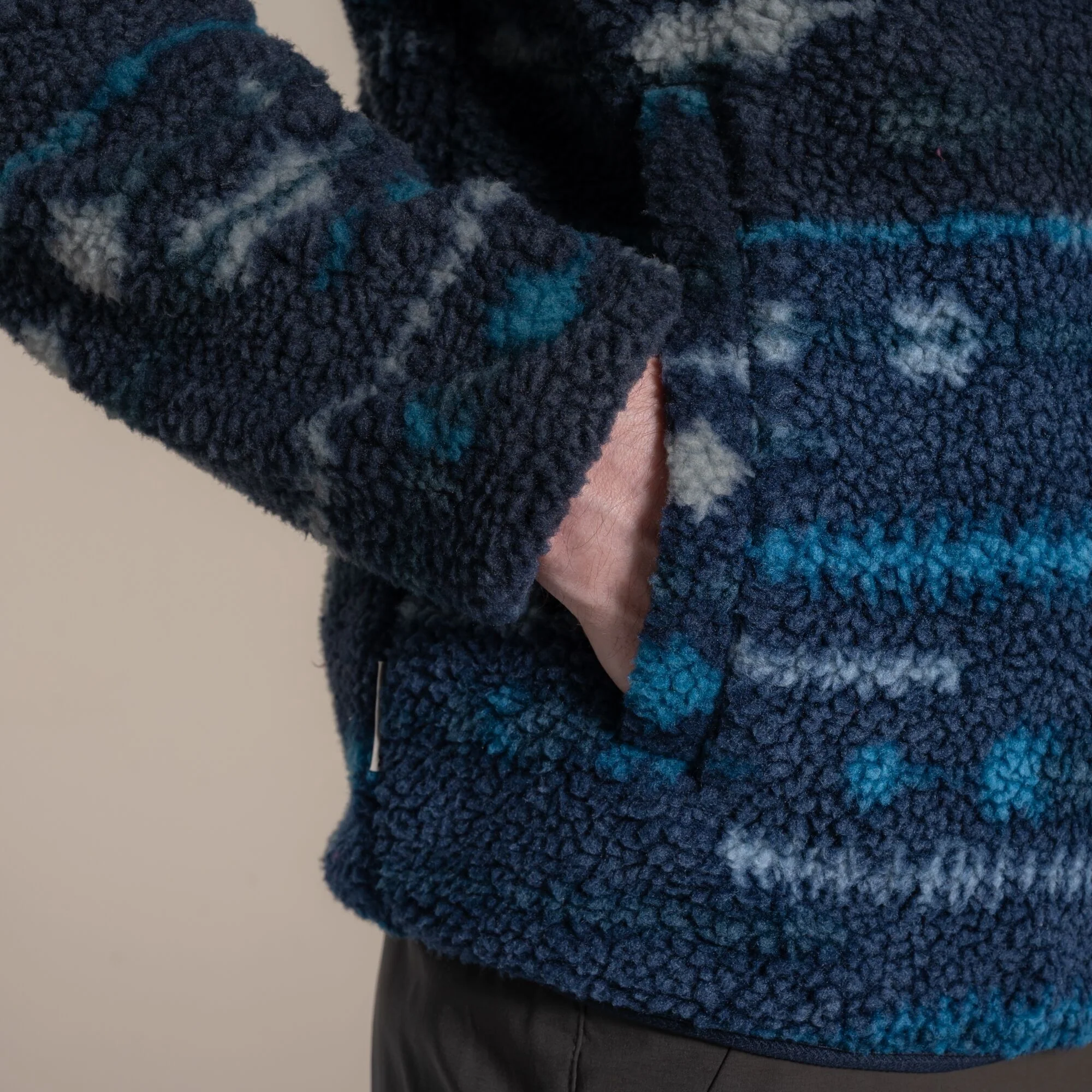 Craghoppers Rawthey Half Zip Fleece | Blue Navy Print - Image 4