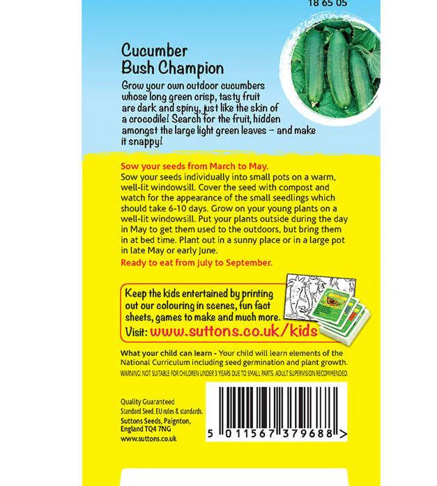 Cucumber 'Crocodile Cucumber (Bush Champion)' - Seeds - Image 2