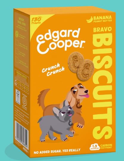 Edgard & Cooper Banan and Peanut Butter Biscuits 400g