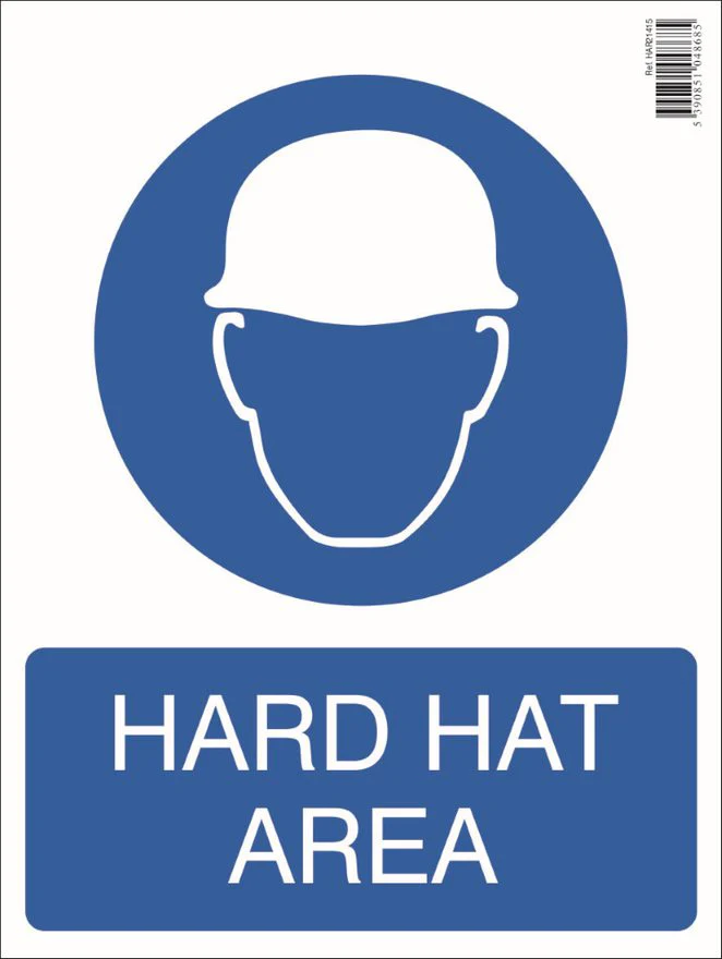 Caution Hard Hat Area Site Sign