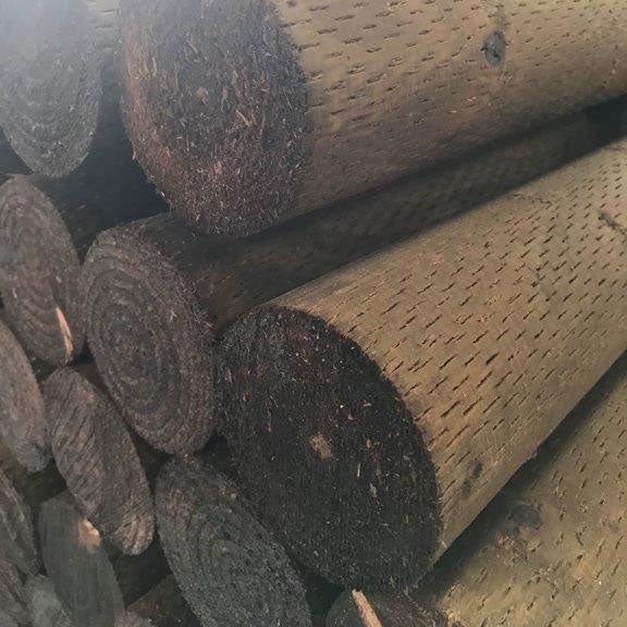 Incised Brown Treated Fencing Posts - Image 2