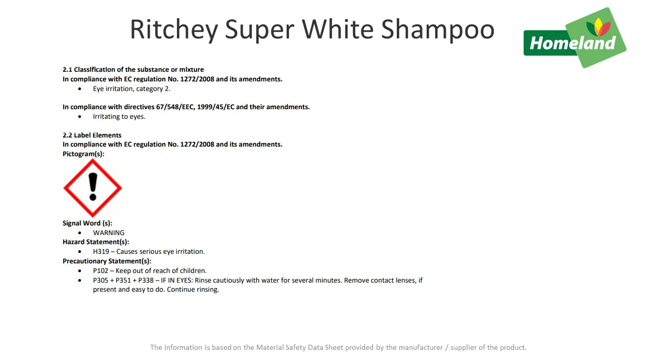 Ritchey Super White Shampoo 2.5L - Image 2