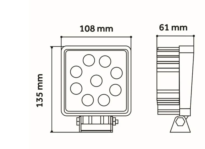 LED Square Flood Lamp 2200lm - Image 6