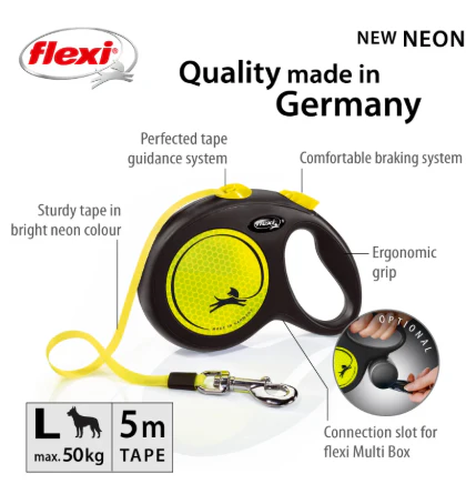 Flexi Neon Tape Large, Yellow 5m (up to 50kg) - Image 2