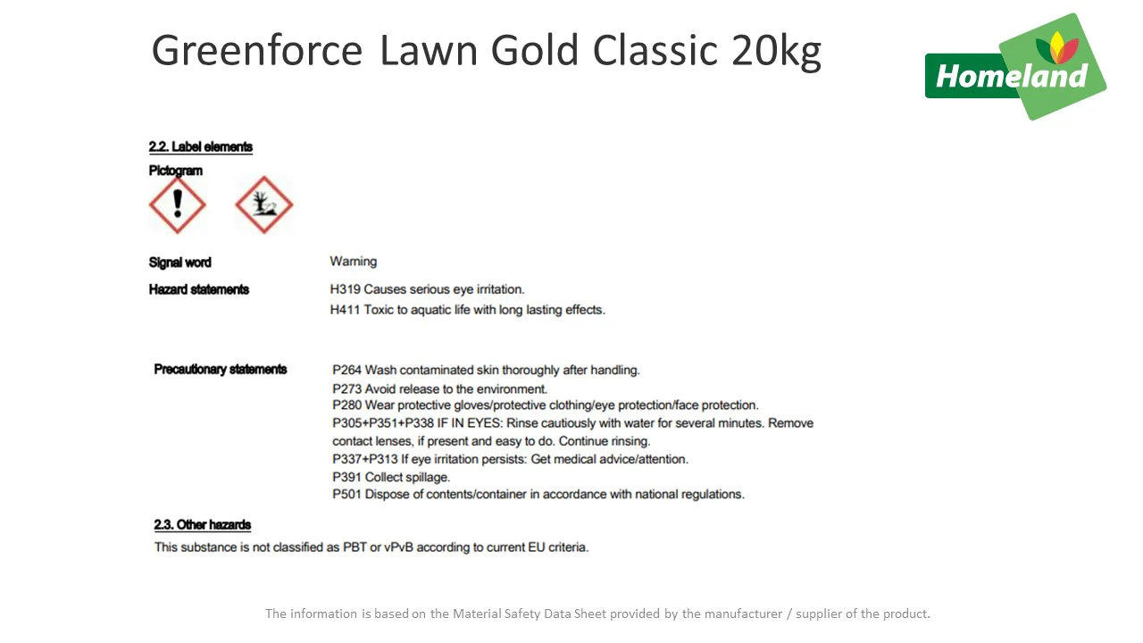 Lawn Gold Classic 20kg - Image 2