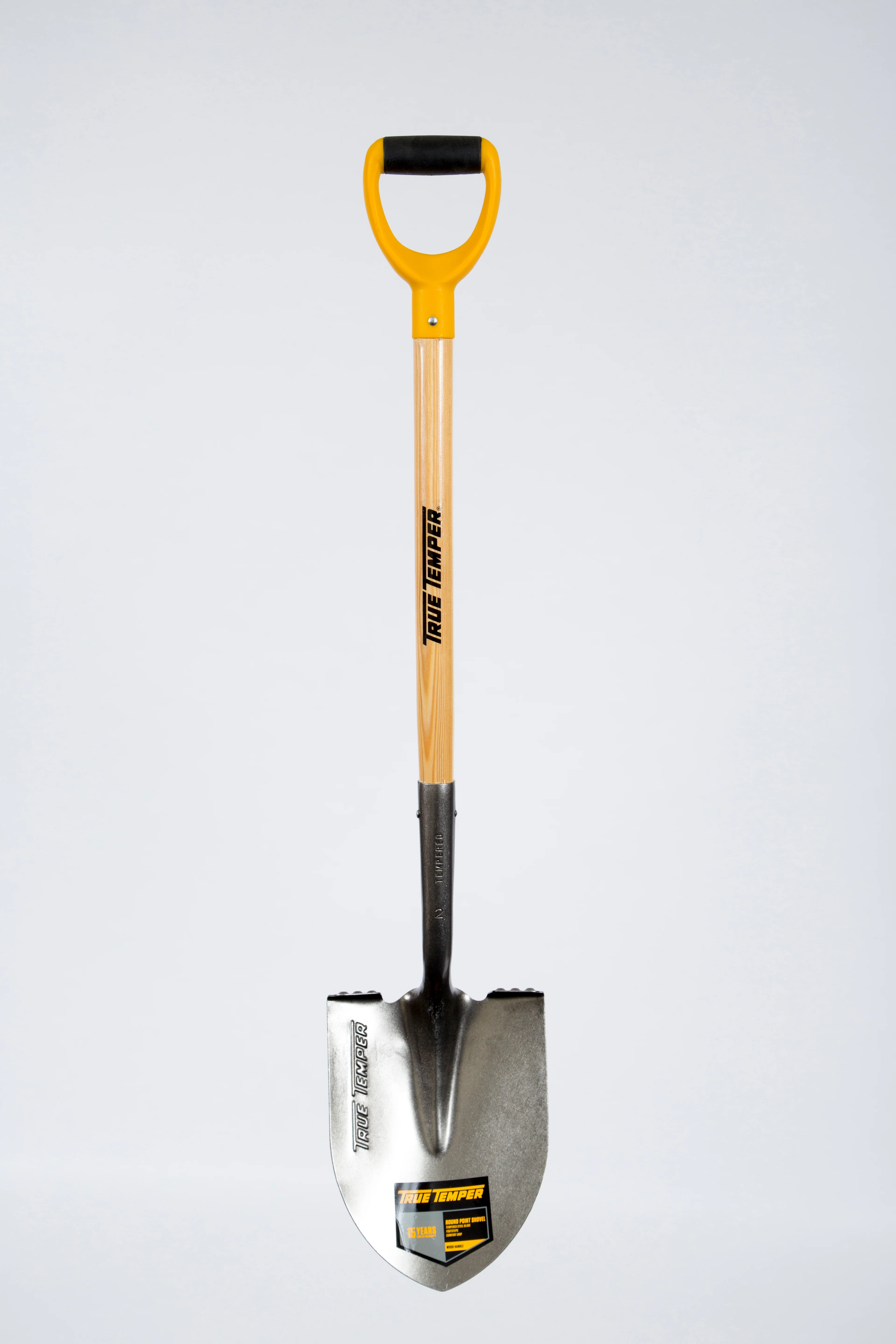True Temper Round Pointed Shovel - D Grip Handle