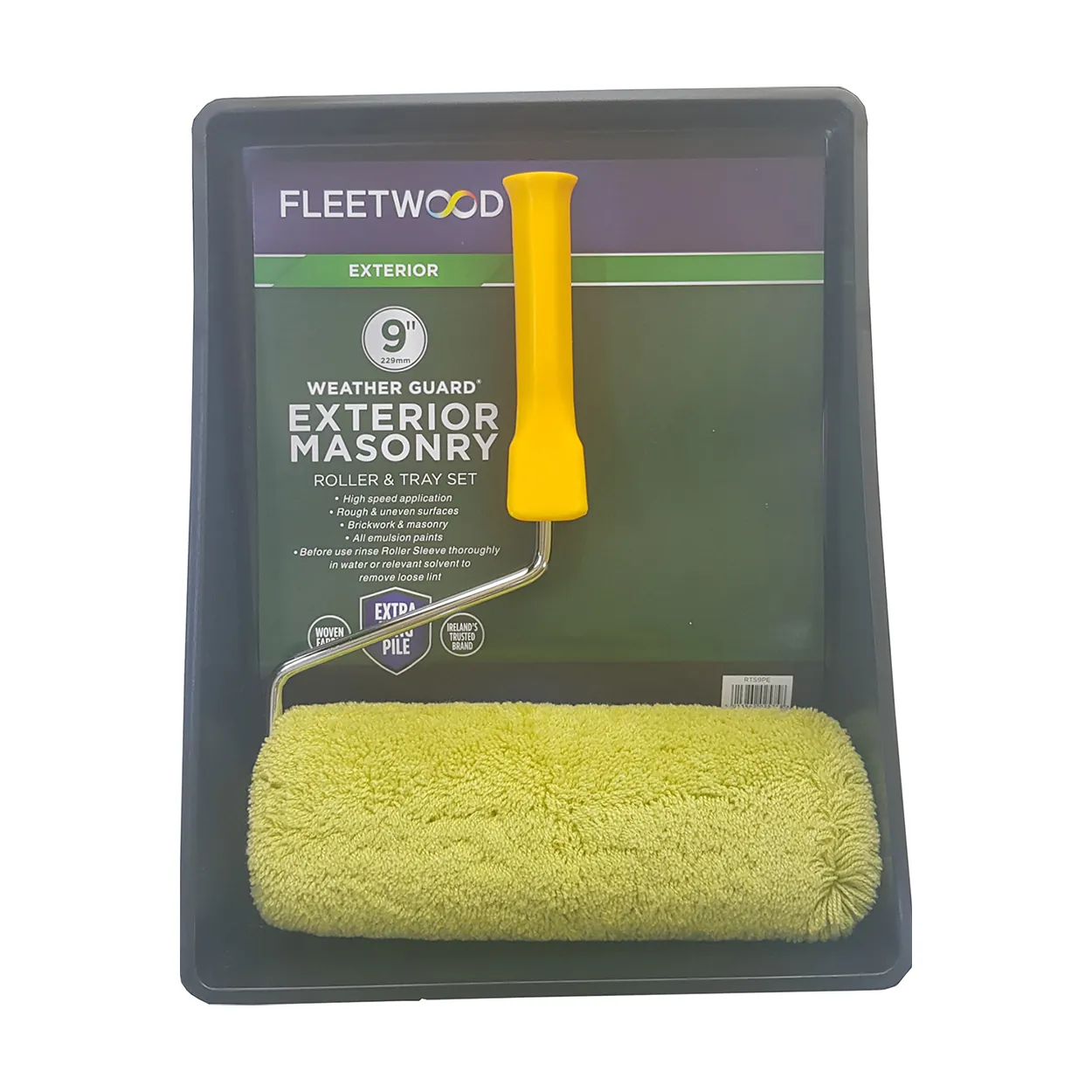Premium Exterior Masonry Roller & Tray Set 9″