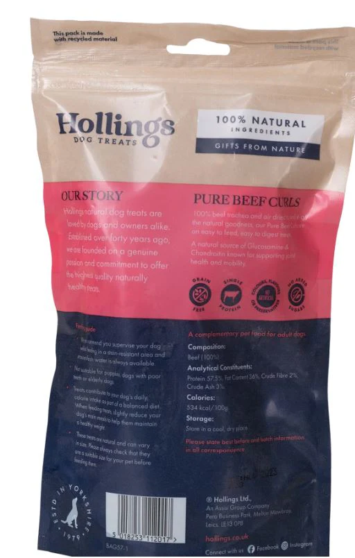 Hollings Beef Curls 100g - Image 2