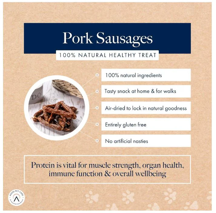 Hollings Pork Sausages Natural Dog Treats 200g - Image 3