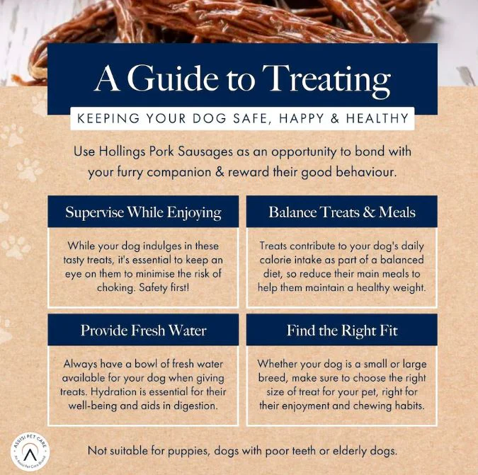 Hollings Pork Sausages Natural Dog Treats 200g - Image 5