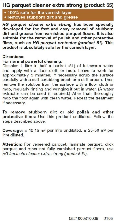 HG Parquet Power Cleaner (pe Polish Remover) -1L - Image 2