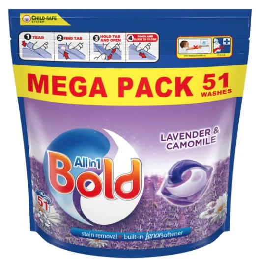 Bold All In 1 Laundry Pods - Lavender & Camomile - 51 Wash