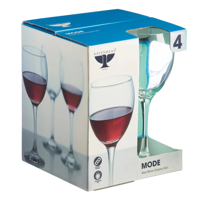 Ravenhead Mode Set Of 4 Red Wine Glasses - 34cl - Image 2