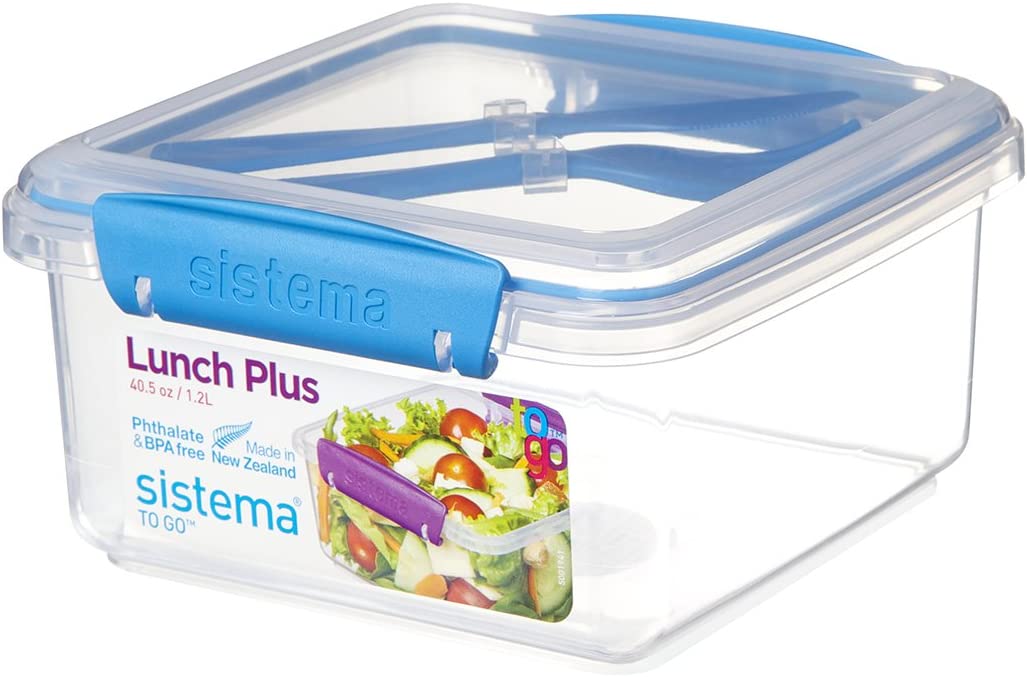 Sistema Lunch Plus To Go With Cutlery 1.2L - Assorted Colours - Image 2