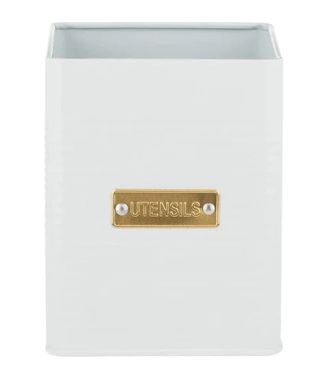Typhoon Otto Square White Utensil Pot