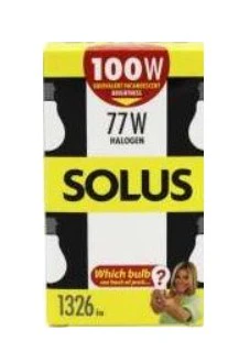 Solus (100w = 77w) Bc Clear A55 Halogen Energy Saver Light Bulb - Image 2