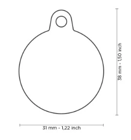 MyFamily Hushtag Circle Chrome Plated Brass Black Rubber - Image 2