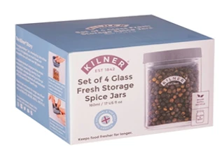 Kilner Fresh Storage 4pc Spice Jar Set 0.16lit - Image 2