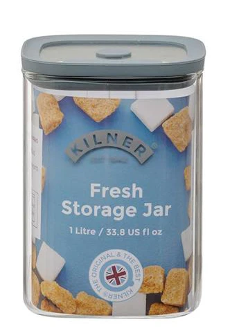 Kilner Fresh Storage Square Jar 1L - Image 2