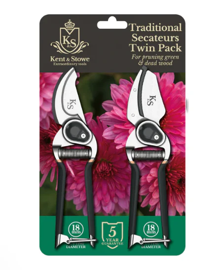 Kent & Stowe Traditional Secateurs Twin Pack