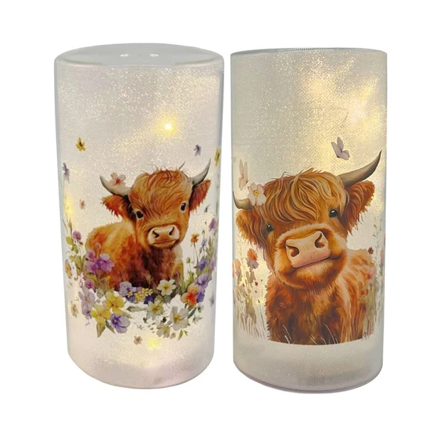 LED Highland Cow 18cm 2 Assorted - Image 2