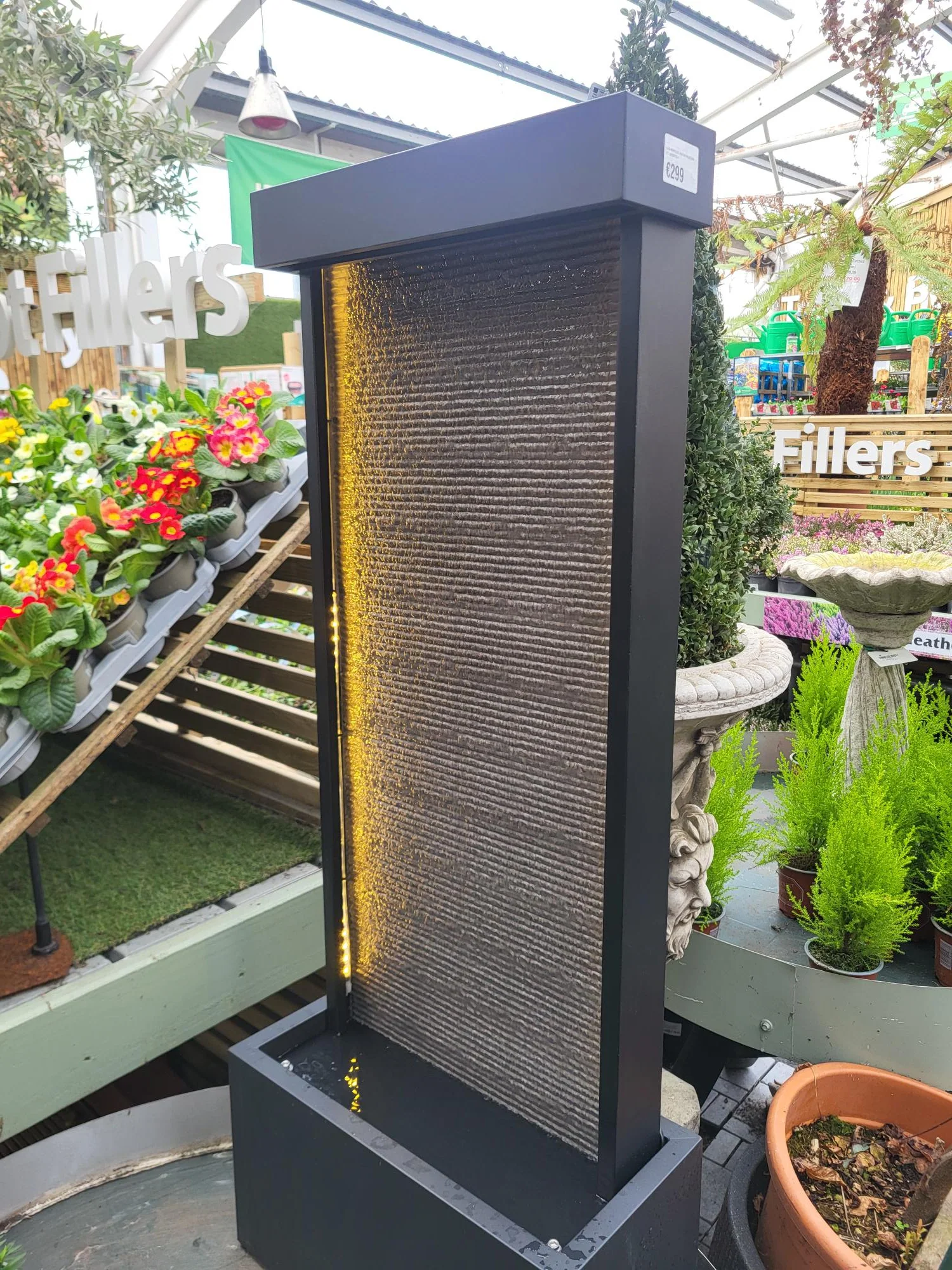 LED Rippled Water Feature